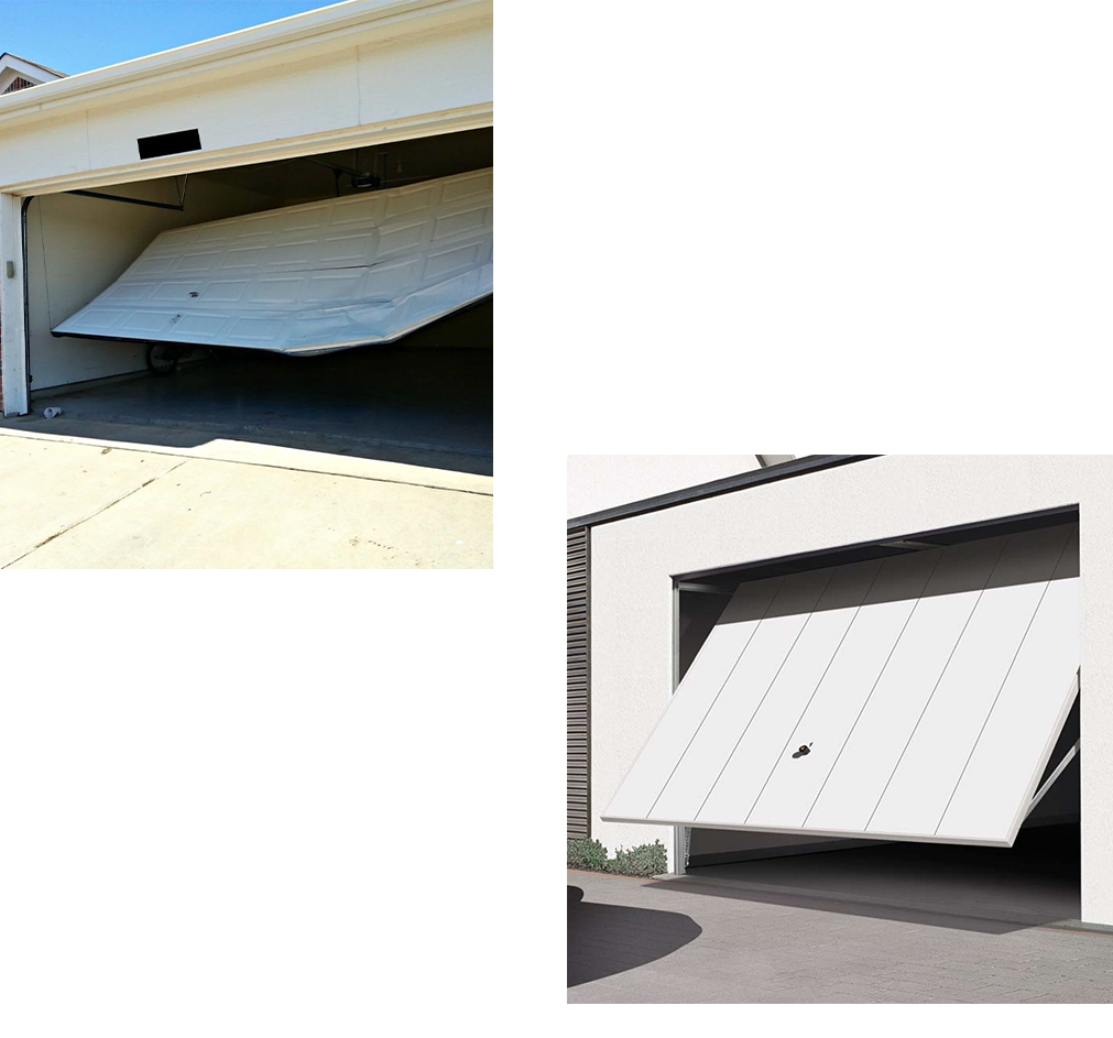 garage door before after